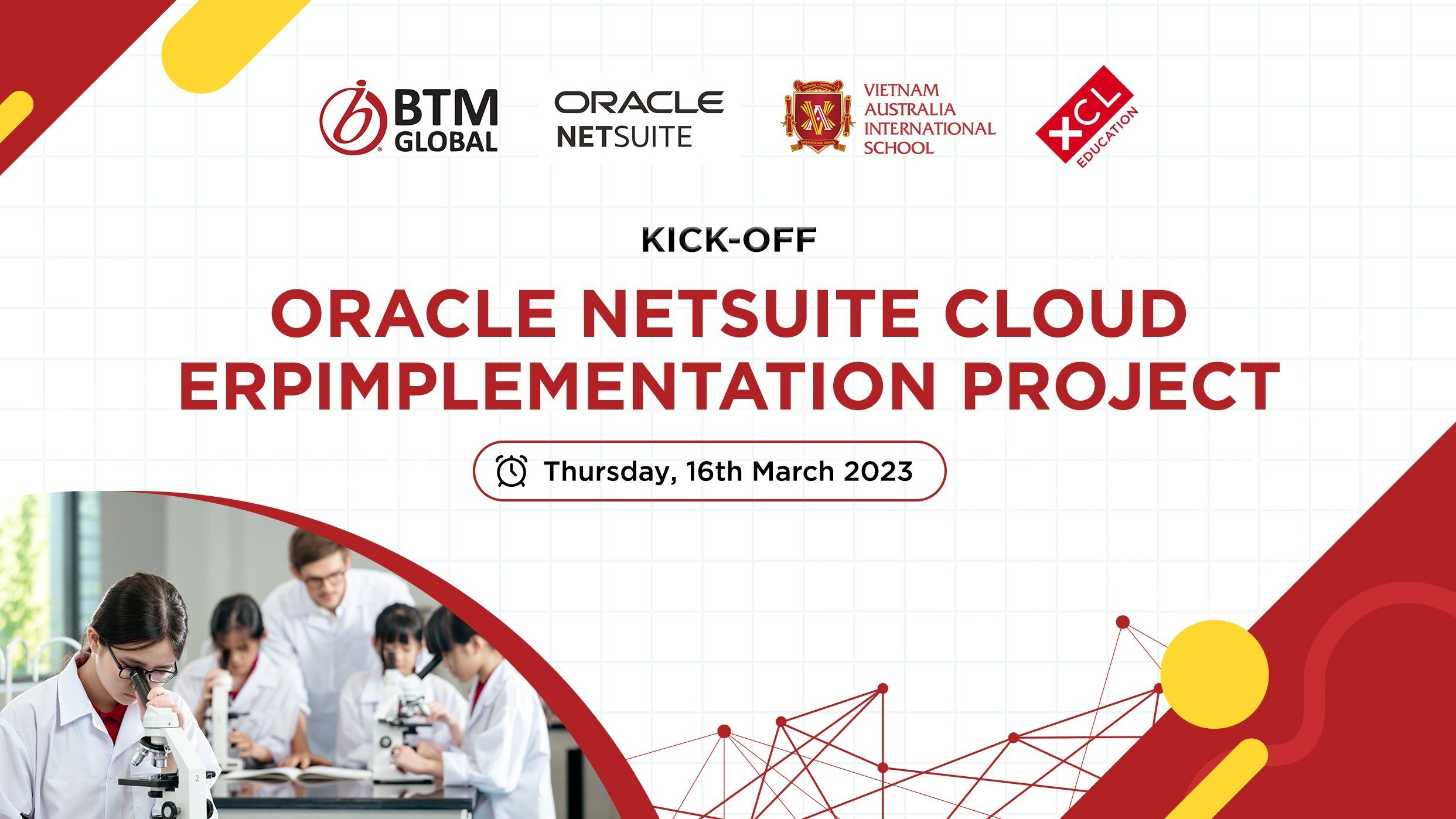 Trường Quốc Tế Việt Úc (VAS) đã lựa chọn BTM Global Việt Nam (BTM) là đối tác triển khai Oracle NetSuite Cloud ERP cho toàn hệ thống 1 Trường Quốc Tế Việt Úc (VAS) đã lựa chọn BTM Global Việt Nam (BTM) là đối tác triển khai Oracle NetSuite Cloud ERP cho toàn hệ thống