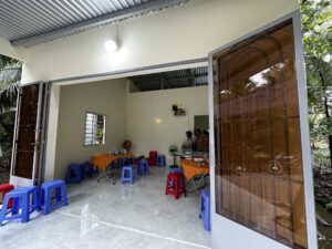 Mặt tiền ngôi nhà tình thương số 42 đã hoàn thành